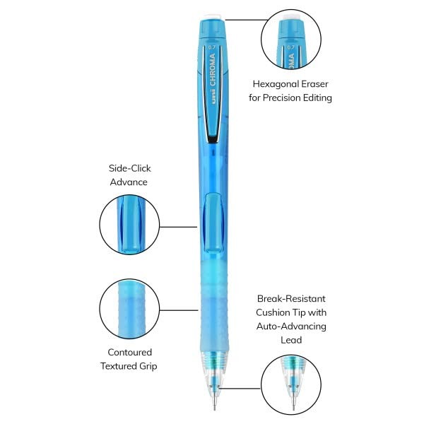 uniball Chroma Mechanical Pencil Starter Kit, 1 Count (Pack of 2), Graphite