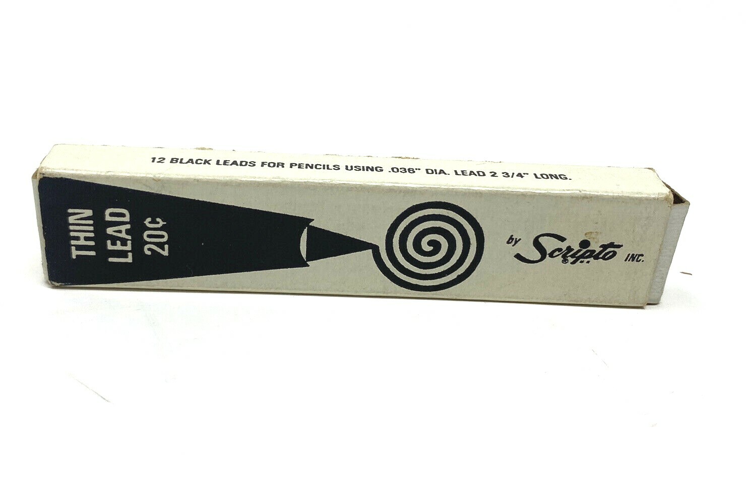 Vintage Scripto No F 840 Med Soft Thin Lead HB Package Printed in USA 5 Pieces