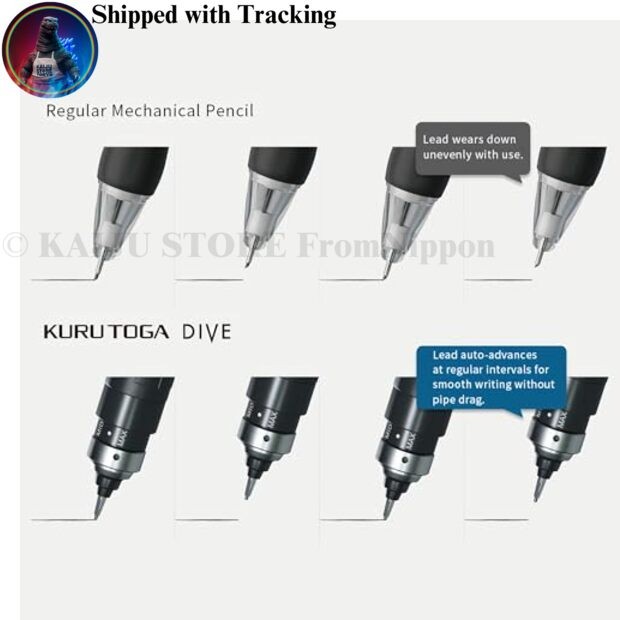 Mitsubishi Pencil Kurutoga Dive Mechanical Pencil 0.5mm Dense Green 301481000