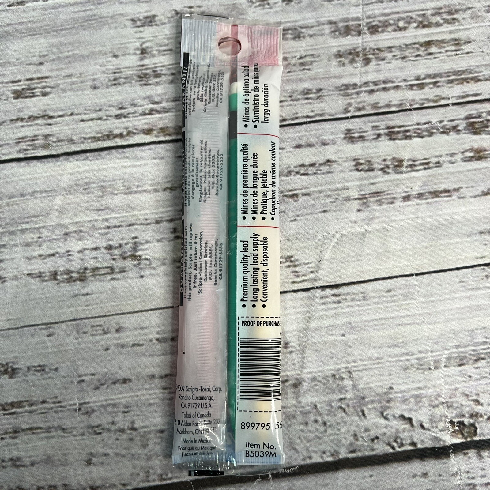 Scripto Mechanical Pencil .7mm No. 2 B5039M 25424 Red Green Yellow Pack Of 3