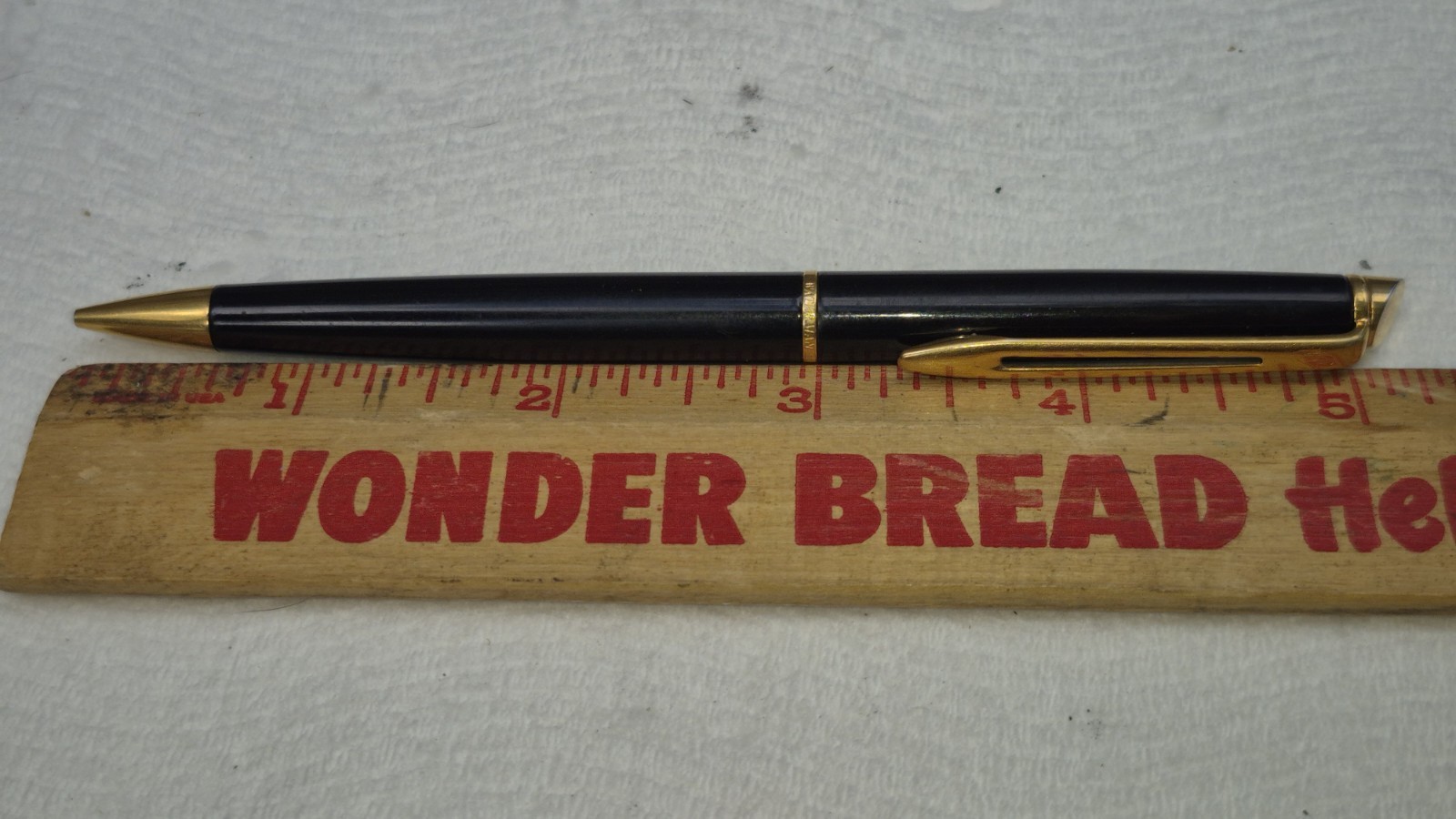 “WATERMAN * France” Black with Polished Brass Trim Working Mech Pencil