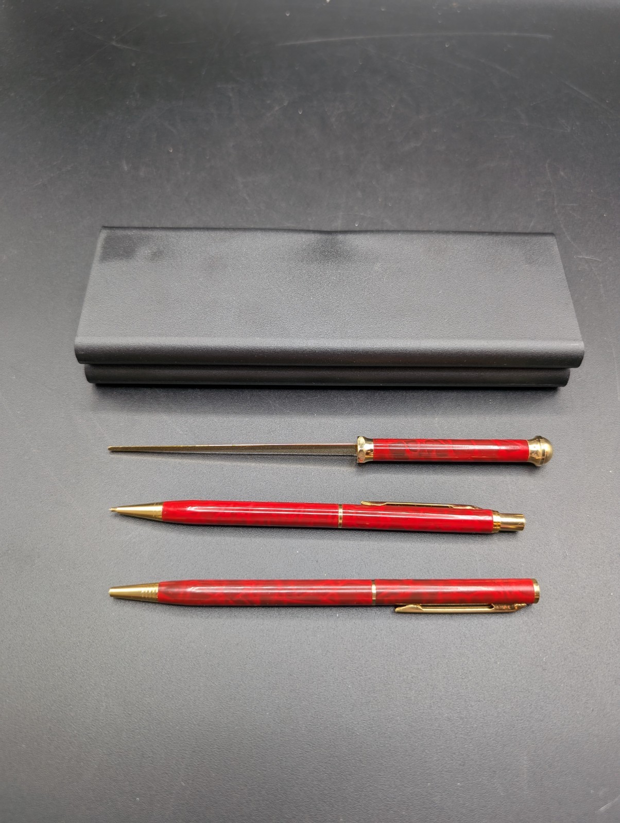 VTG LOT Misc Ballpoint Pens, Mechanical Pencils Sets (1 Letter Opener), Fountain