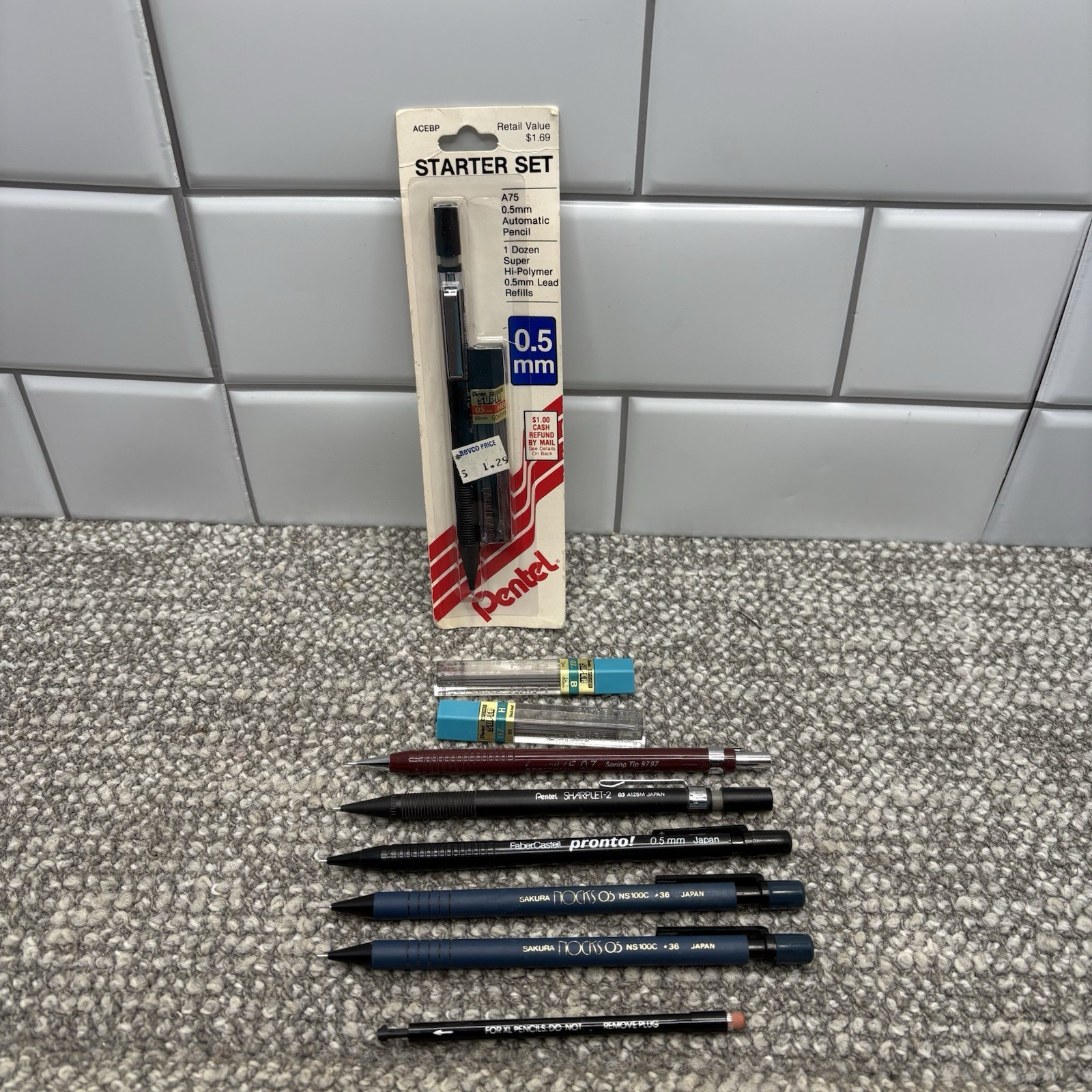 Lot Of Vintage Mechanical Pencil Leads Pentel Faber Cartel Sakura Lead HG11