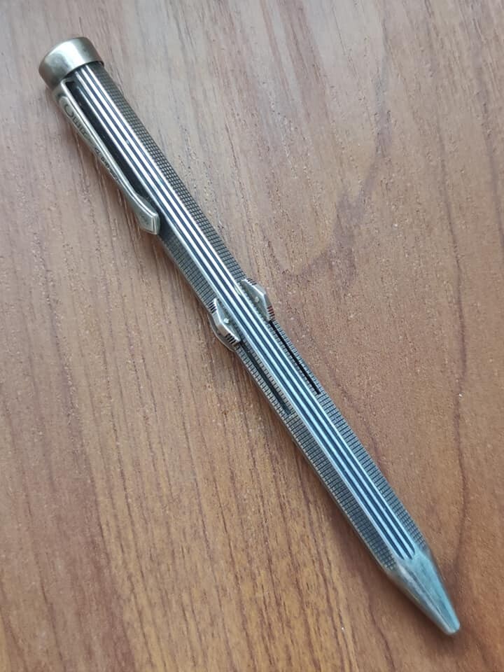 🔴CERIA 4 Colours Propelling Pencil for 1.18mm Refills, SILVER 935🔴 GE logo