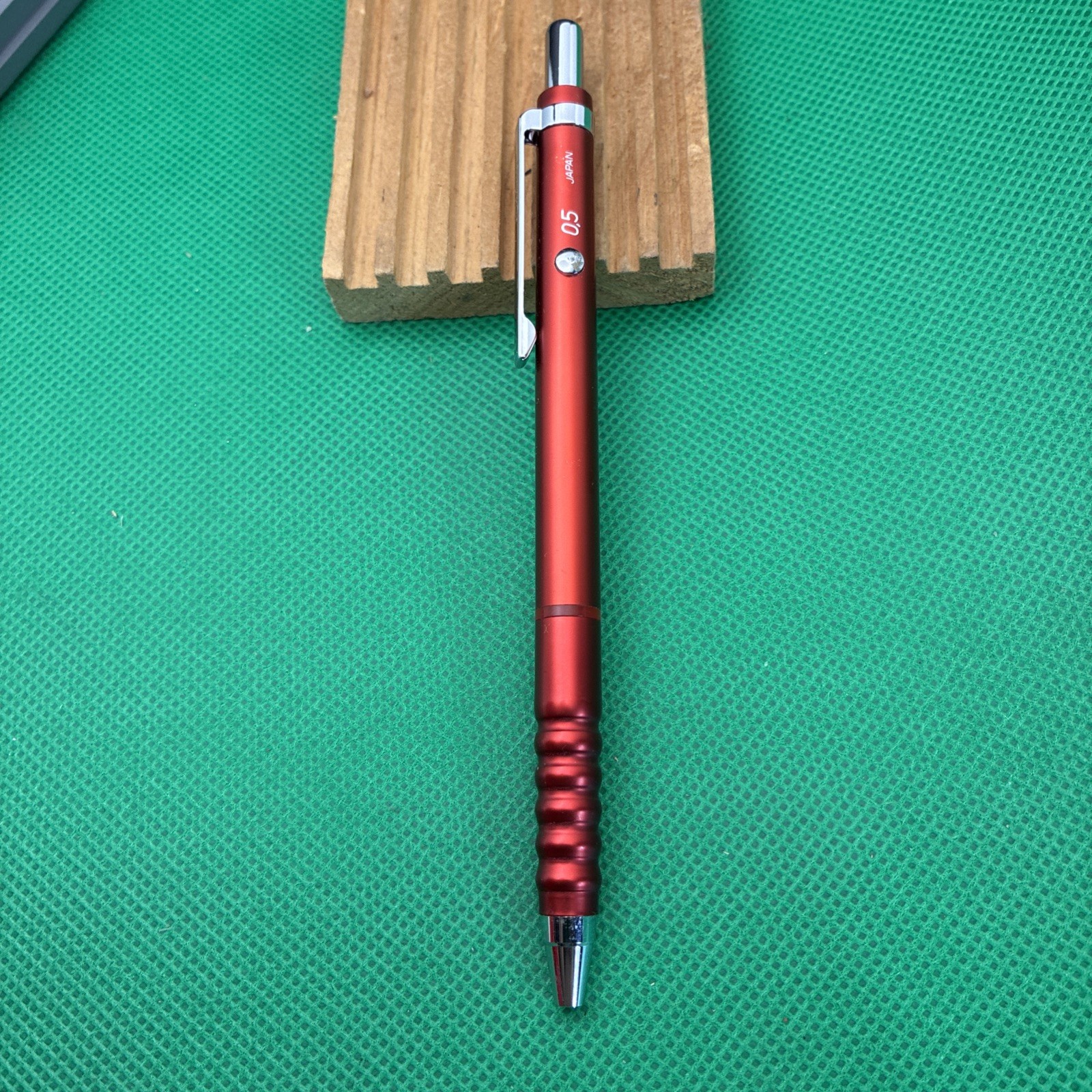 NOS Rotring 400 502 180 Red Metallic Full Metal Double Push mechanical pencil