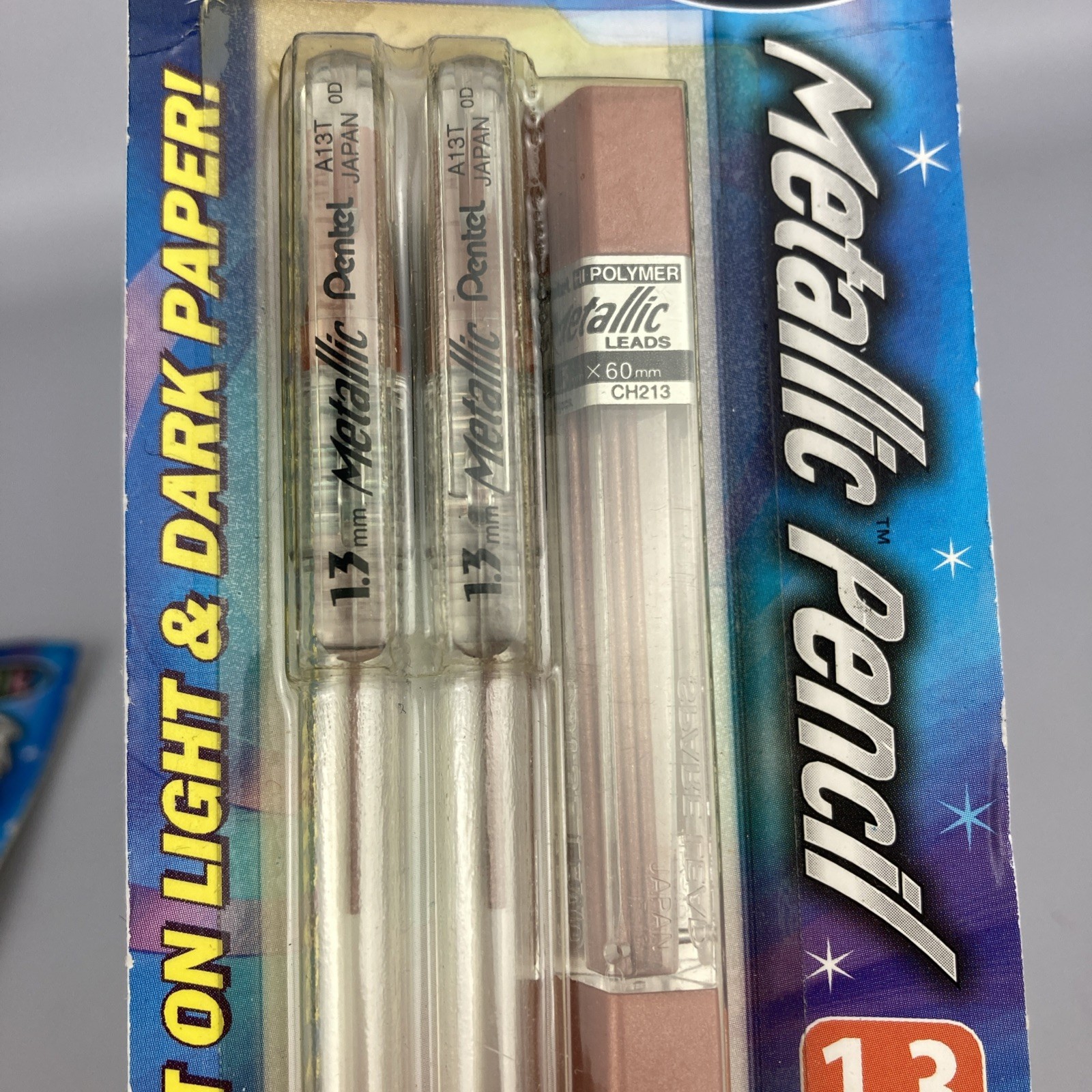 Pentel Milky Metallic 4 Automatic Pencils 1.3mm Lead Silver Gold Copper JAPAN