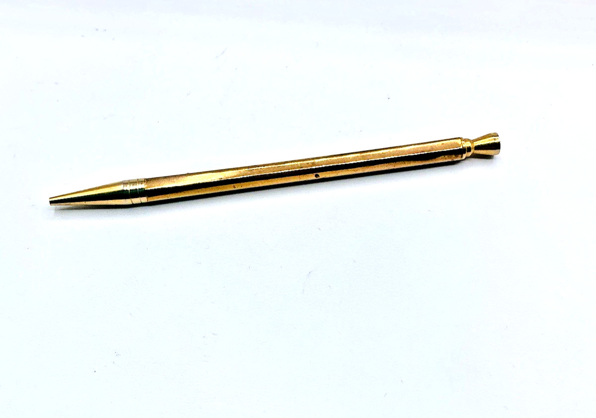 Vintage Gold Tone STIK Magnetic Mechical STICK Made in the USA Pencil Works