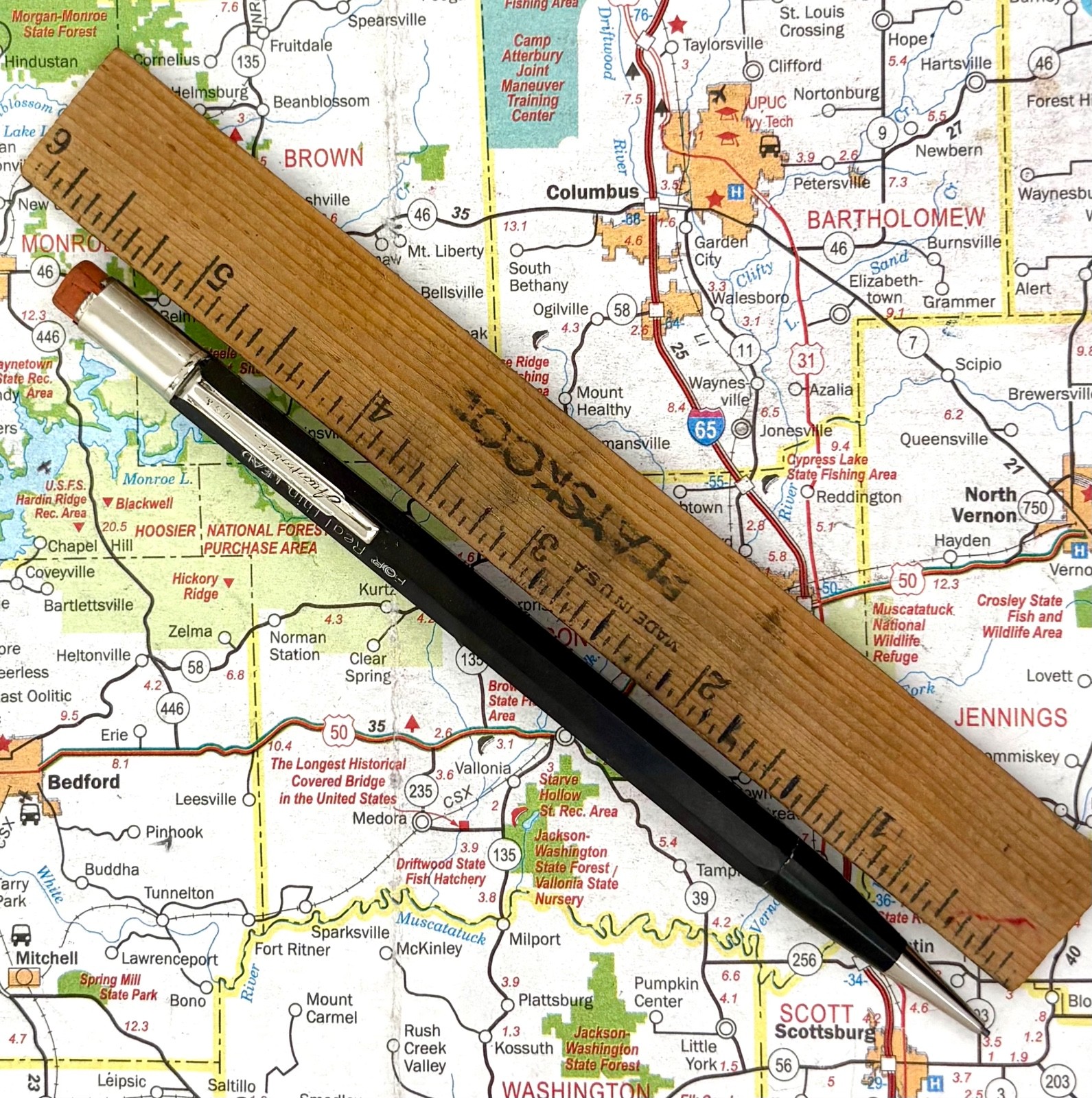 Vintage Autopoint Utility Real Thin Leads (0.9 mm) Mechanical Pencil – Black