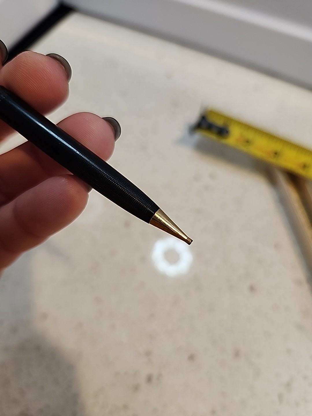 Vintage Sheaffer Mechanical Pencil Black With Gold Trim
