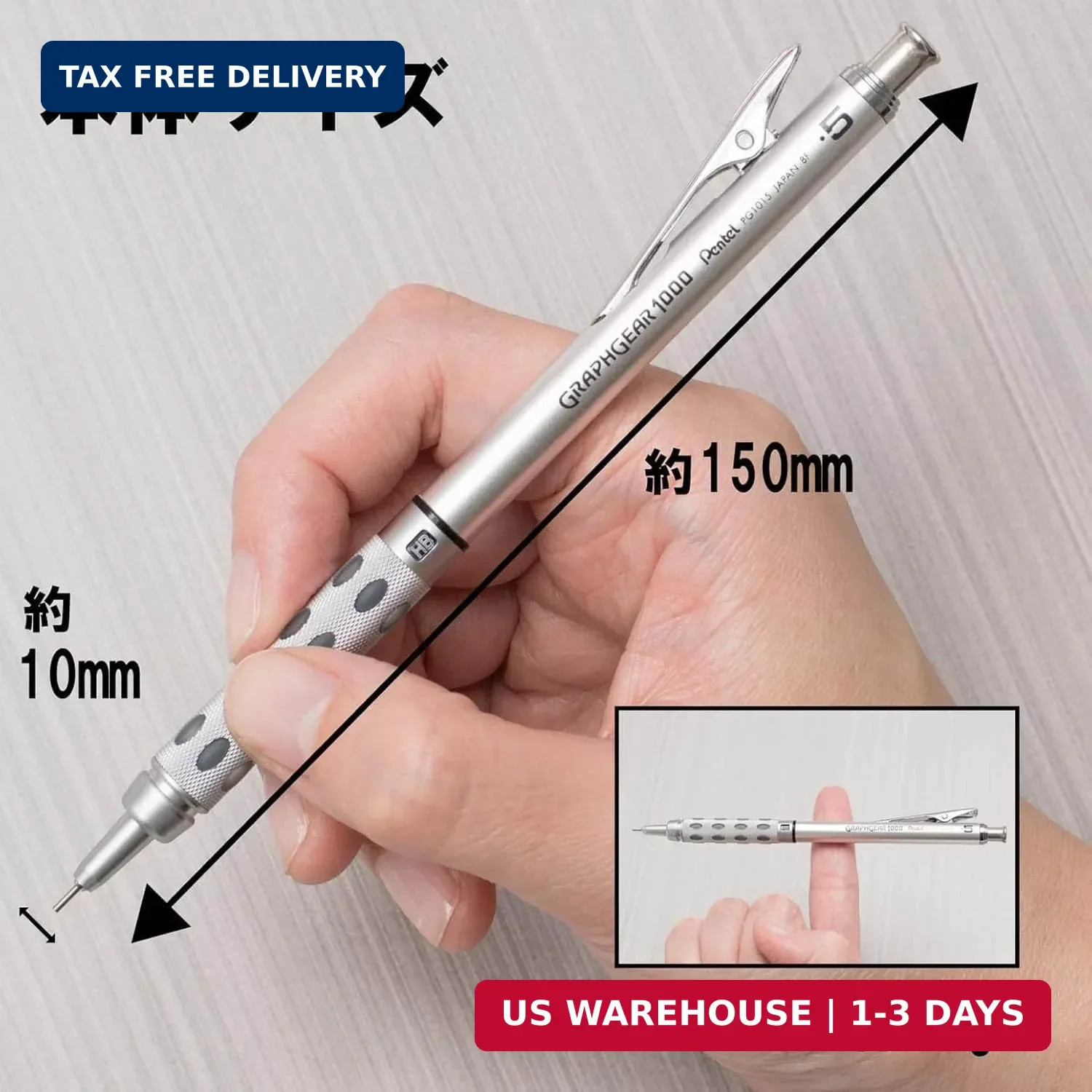 Pentel Graph Gear 1000 Mechanical Pencil, 0.5mm (PG1015)
