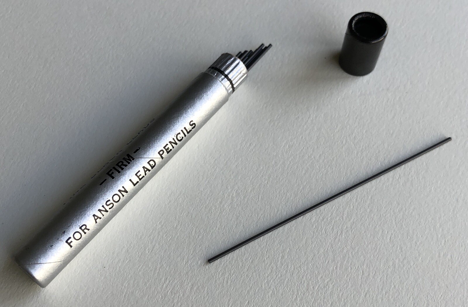 Vintage Anson .9mm Firm Black Mechanical Pencil Leads Tube Of 12 Graphite Sticks
