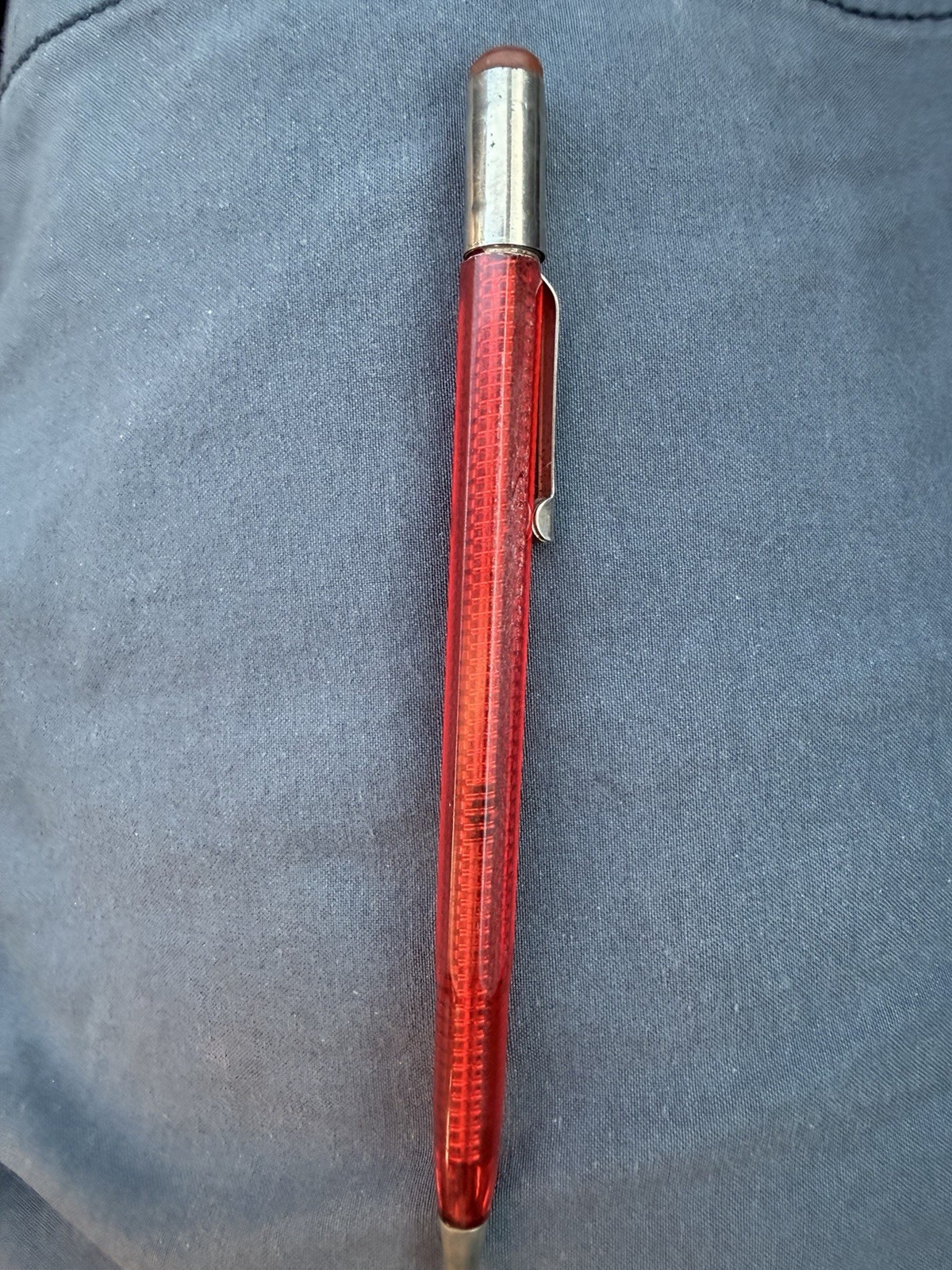 Vintage Scripto Classic Mechanical Pencil Translucent Red 1.1mm Twist Working