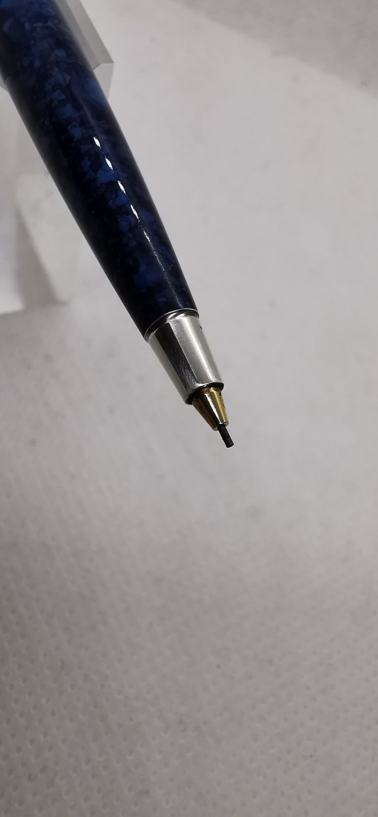 Montblanc Noblesse Oblige Marble Blue Silver Twist Click 0.7mm Mechanical Pen