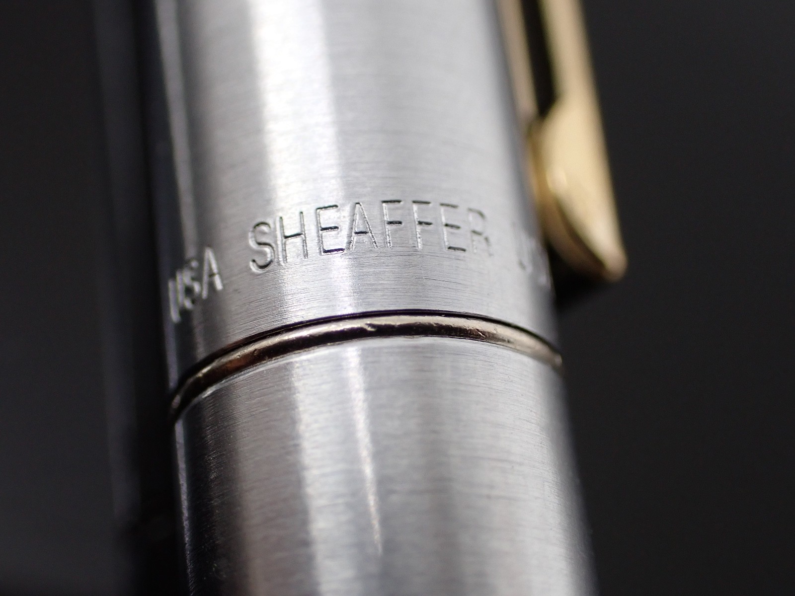 Sheaffer USA Mechanical Pencil • 0.7mm • Stainless Steel & Gold Trim • Vintage