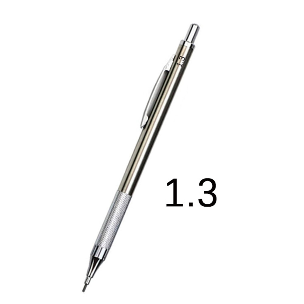 7pcs Mechanical Pencil Black Pencil Writing And Drawing Professional Pen Metal