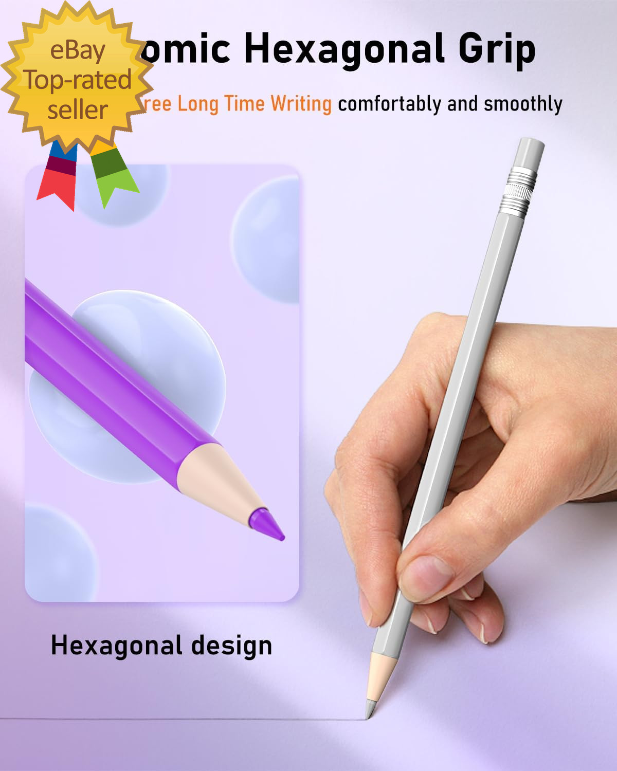 Mechanical Colored Pencils Erasable Mechanical Pencils with Sharpener and Bag
