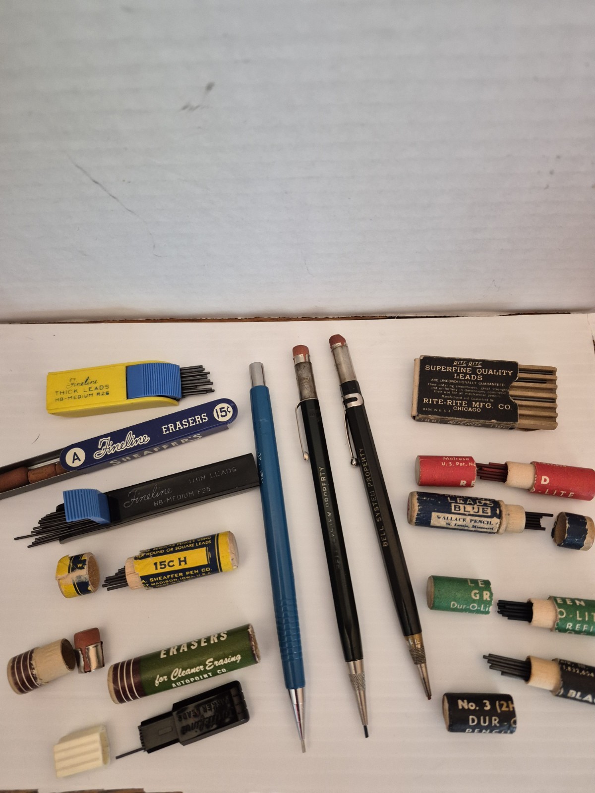 Vintage Lot Of Mechanical Pencils, Shaffer Replacement Lead And Erasers