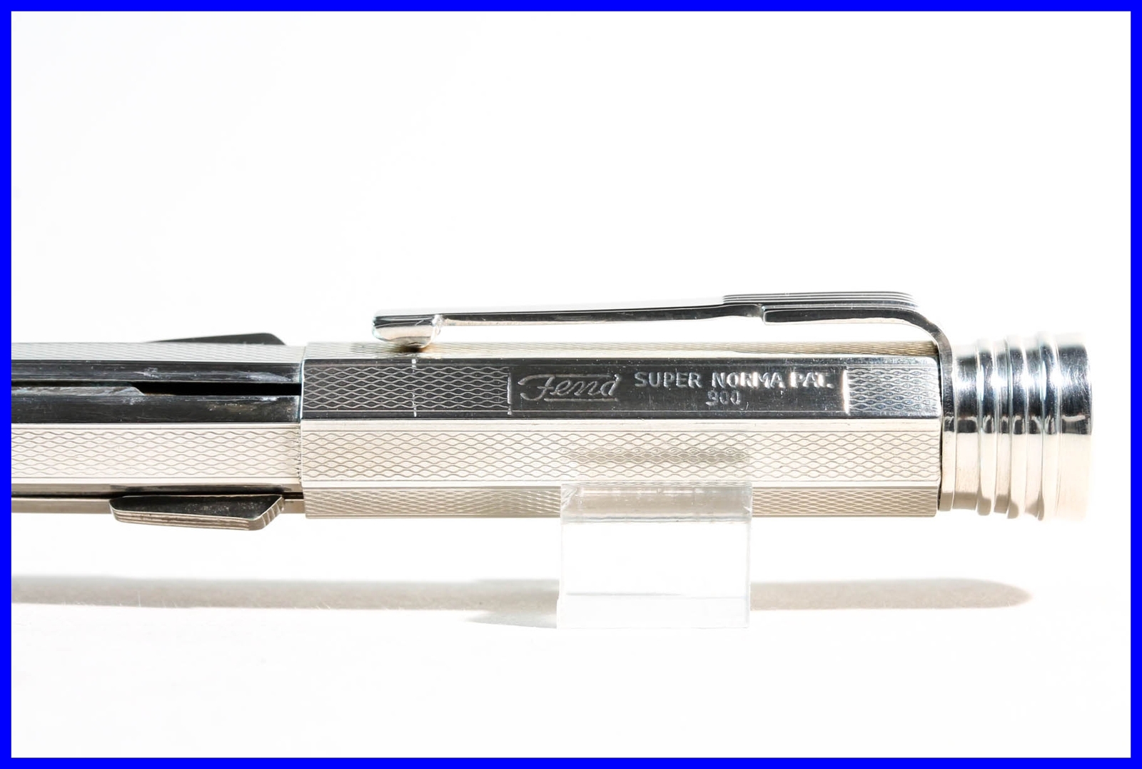 Solid 900 Silver FEND 4 color MULTI Pencil SUPER NORMA 1950s w BOX & PAPERS /NOS