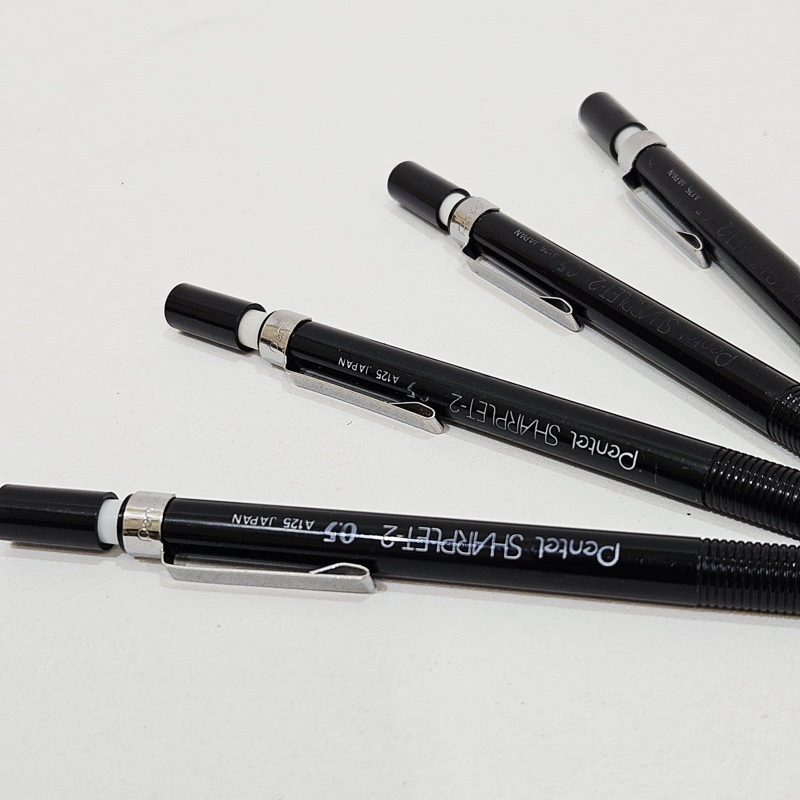 4 Pentel Sharplet-2 Automatic 0.5MM A-125A Mechanical Pencils Black Japan Vintag