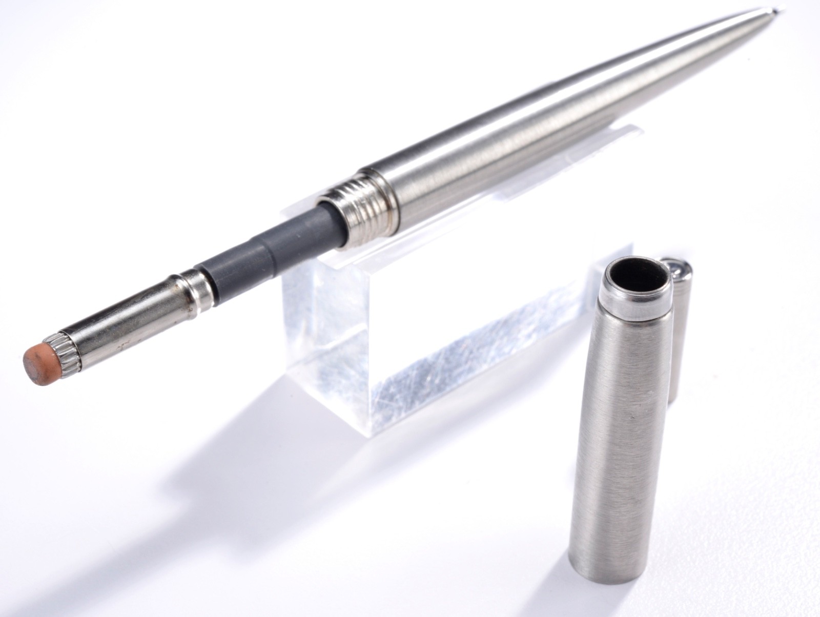 Vintage Parker 45 Stainless Chrome Trim Mechanical Pencil USA (No Monogram) #25