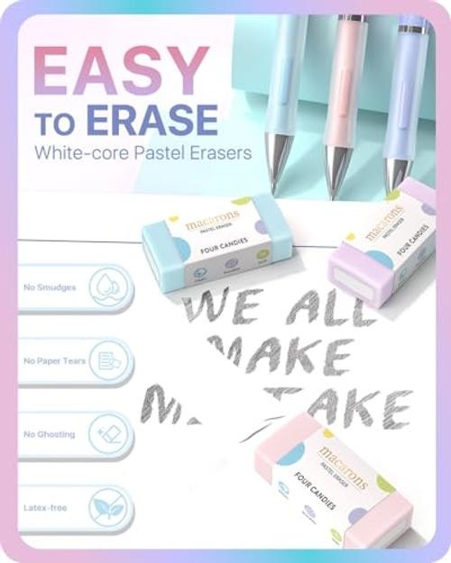 6PCS Cute Mechanical Pencil Set, 0.5mm & 0.7mm with 360PCS Lead 0.5mm+0.7mm