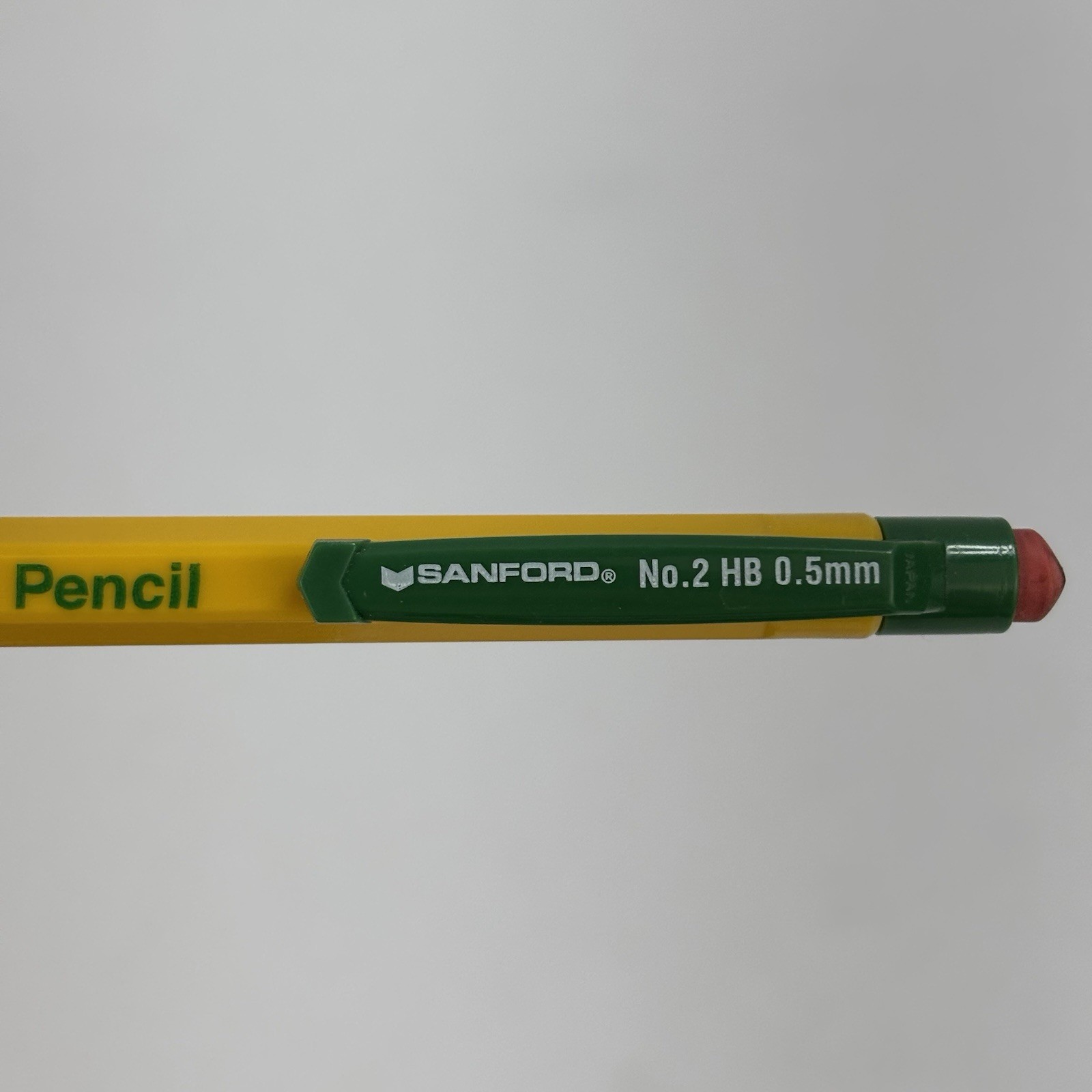 Vintage SANFORD Clickster Mechanical Pencil 0.5mm Yellow Green No. 2 HB