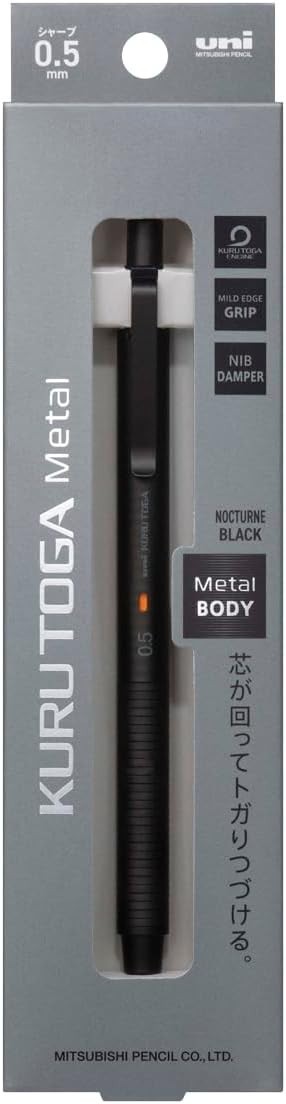 Uni Kuru Toga Metal Mechanical Pencil 0.5mm Nocturne Black M5KH1P.24