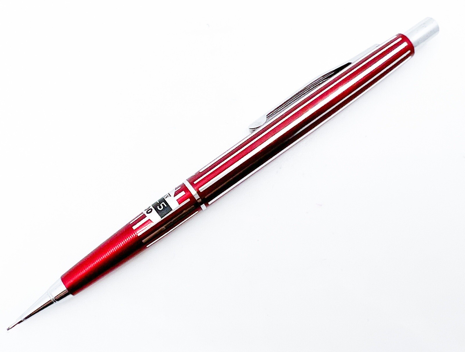 NOS Newman Mechanical Pencil 0.5mm sliding Sleeve Retractable Lead Sleeve Red