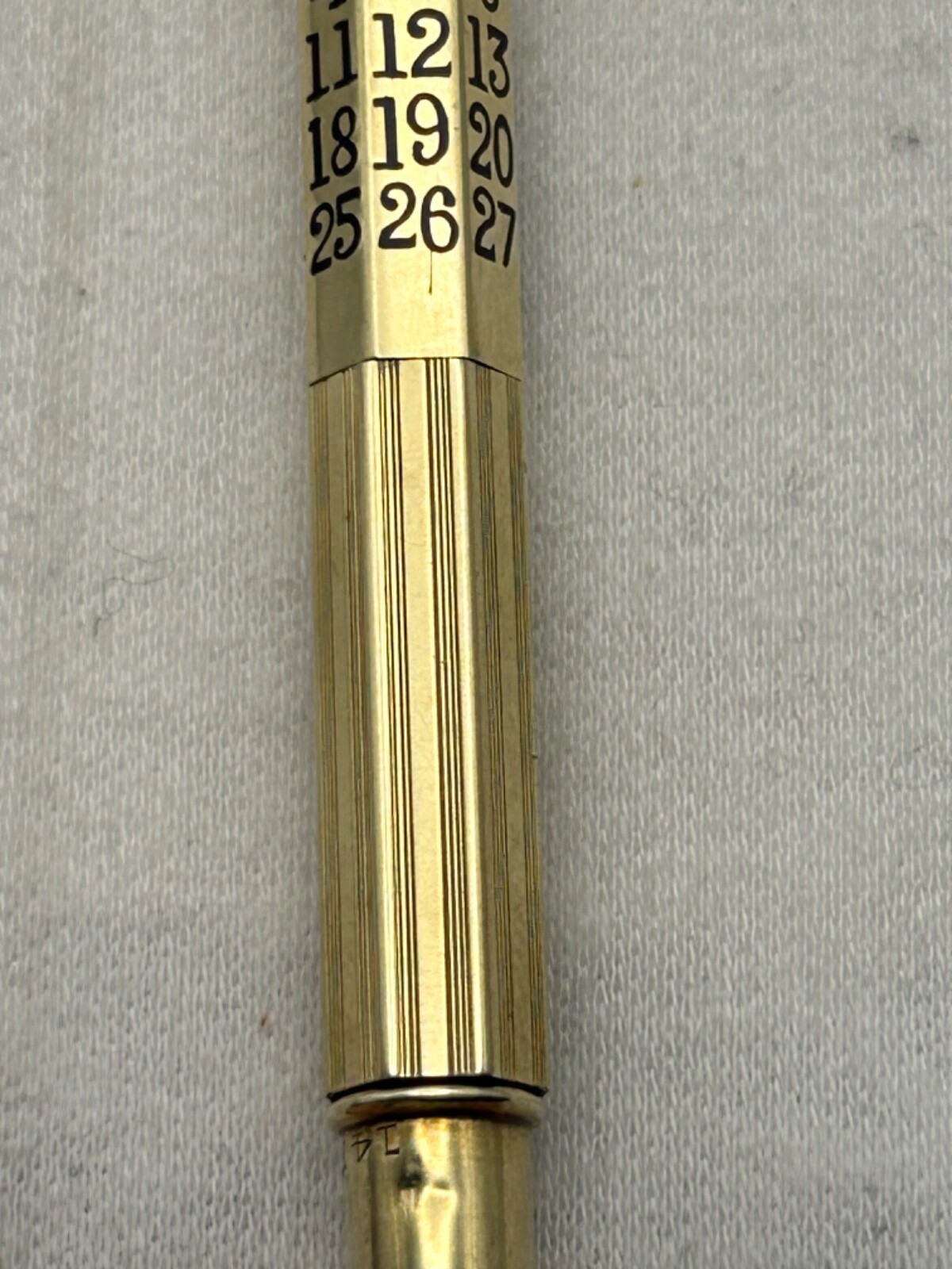 Perpatual Calendar 14K Solid Gold Pencil-Exc. Condition