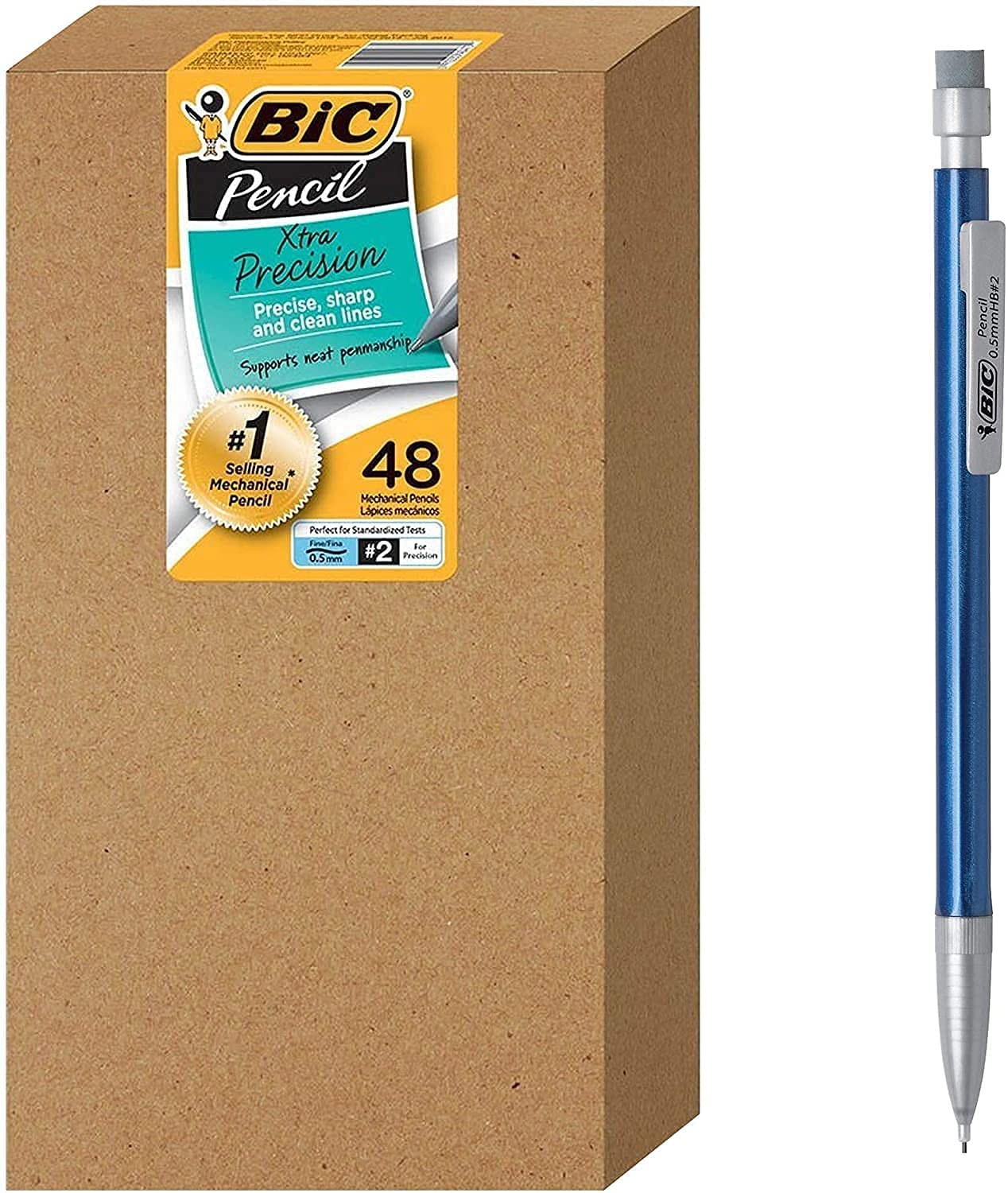 BIC Xtra-Precision Mechanical Pencil, 24 Count (Pack of 2), Multicolor