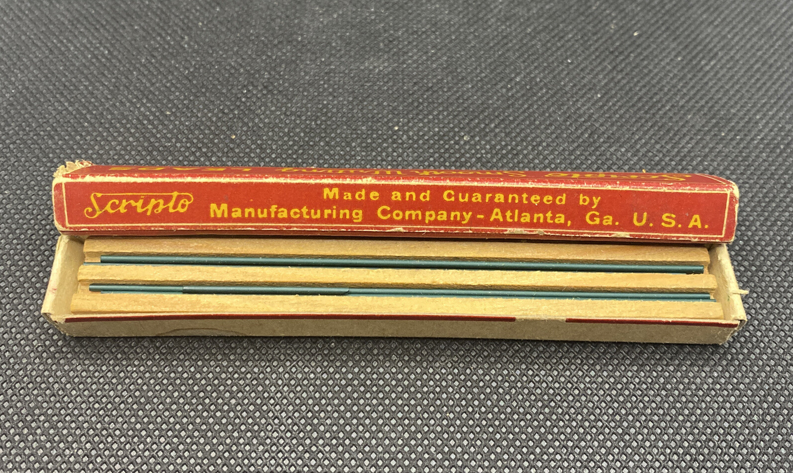 Vintage Scripto Smooth Writing Leads Finest Writing Drawing U.S.A. Green No. 132