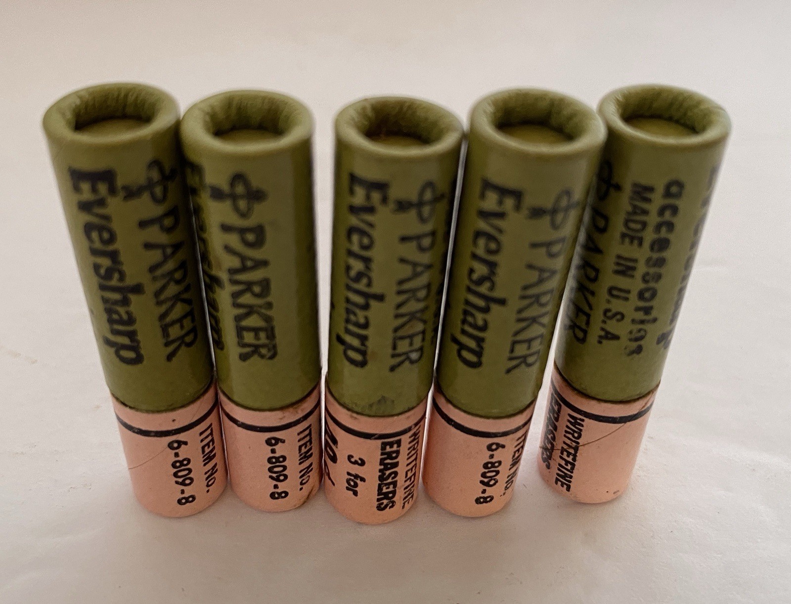 Vintage Parker Eversharp Writefine Eraser Refills 6-809-8 NOS Made in USA Lot 5