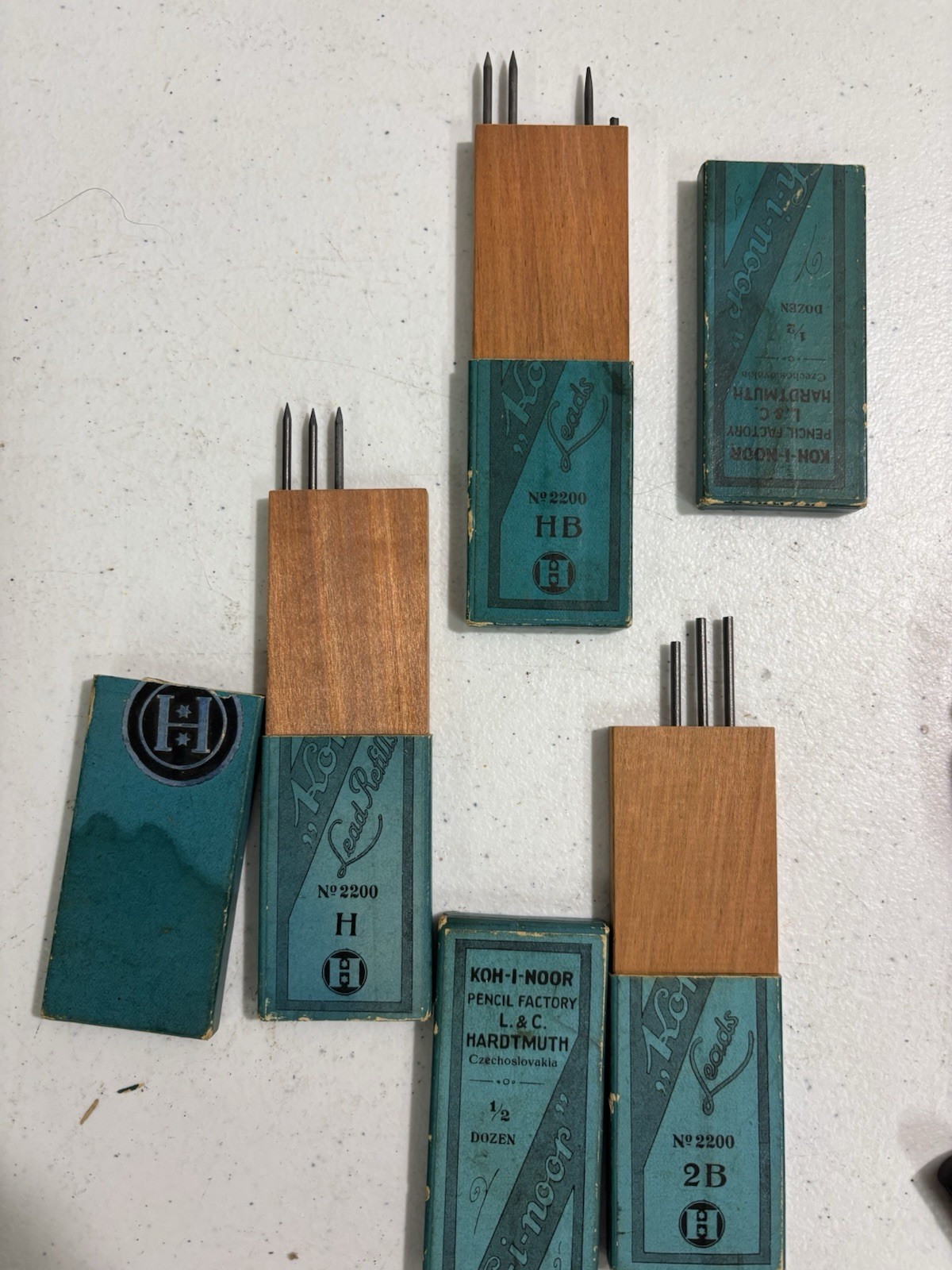 Various Lot of Vintage Mechanical Pencil Lead & Erasers in original containers