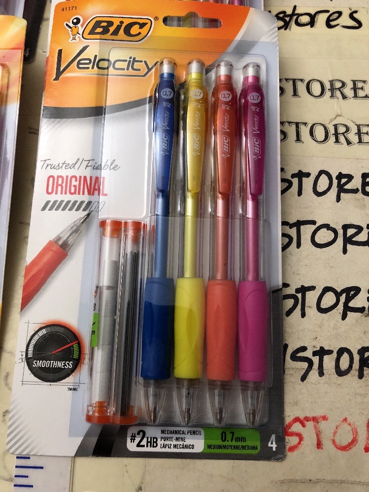 6X BIC Velocity Original Mechanical Pencil, Medium Point (0.7mm), 4-Count