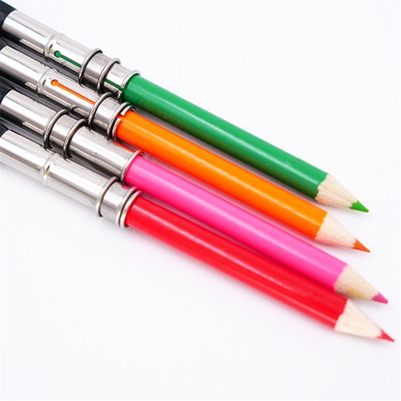 Pencil Lengthener Crayon Extension Metal Pen Holder for 8mm-1mm Diameter Pencil