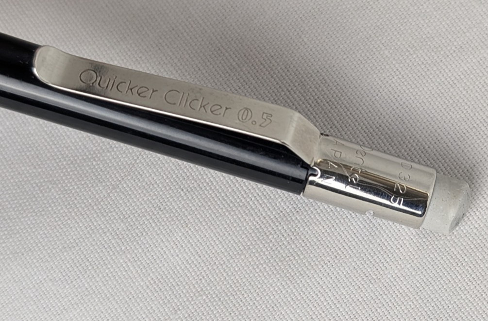 Vintage Pentel Quicker Clicker Junior PD325 Black Mechanical Pencil