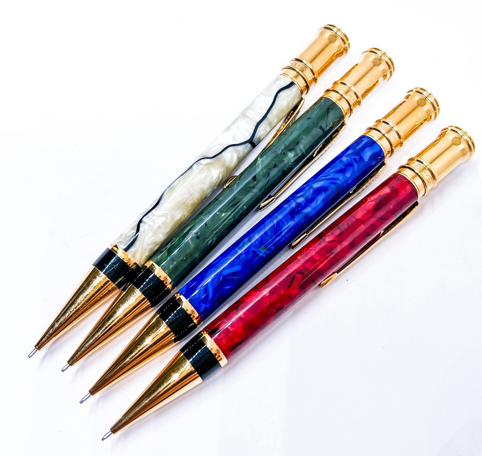 4pcs PARKER DUOFOLD 2nd Gen MARBLE Red Green Blue Pearl White Mechanical Pencil