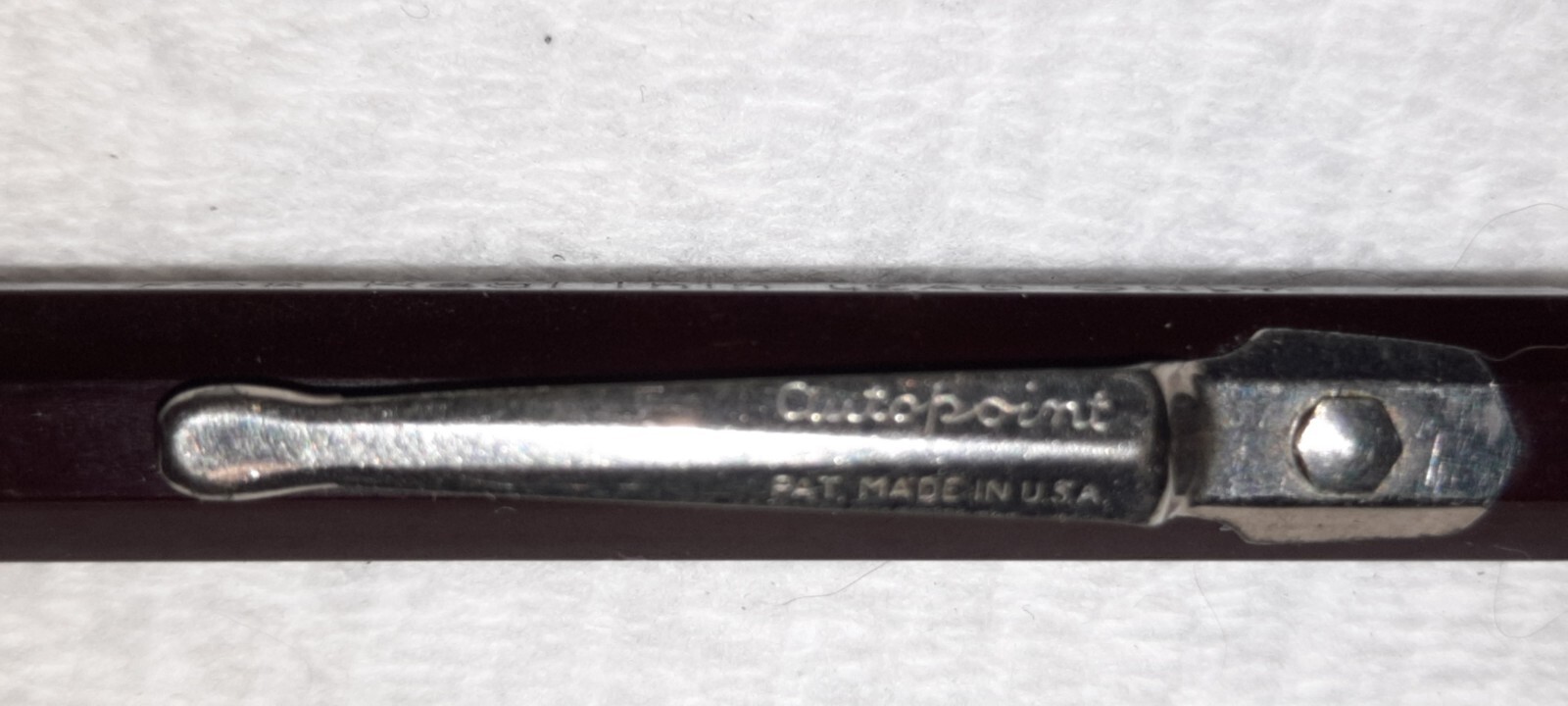 “AUTOPOINT…*For Real Thin Lead Only” Brown & Black/Chrome Trim Working Pencil
