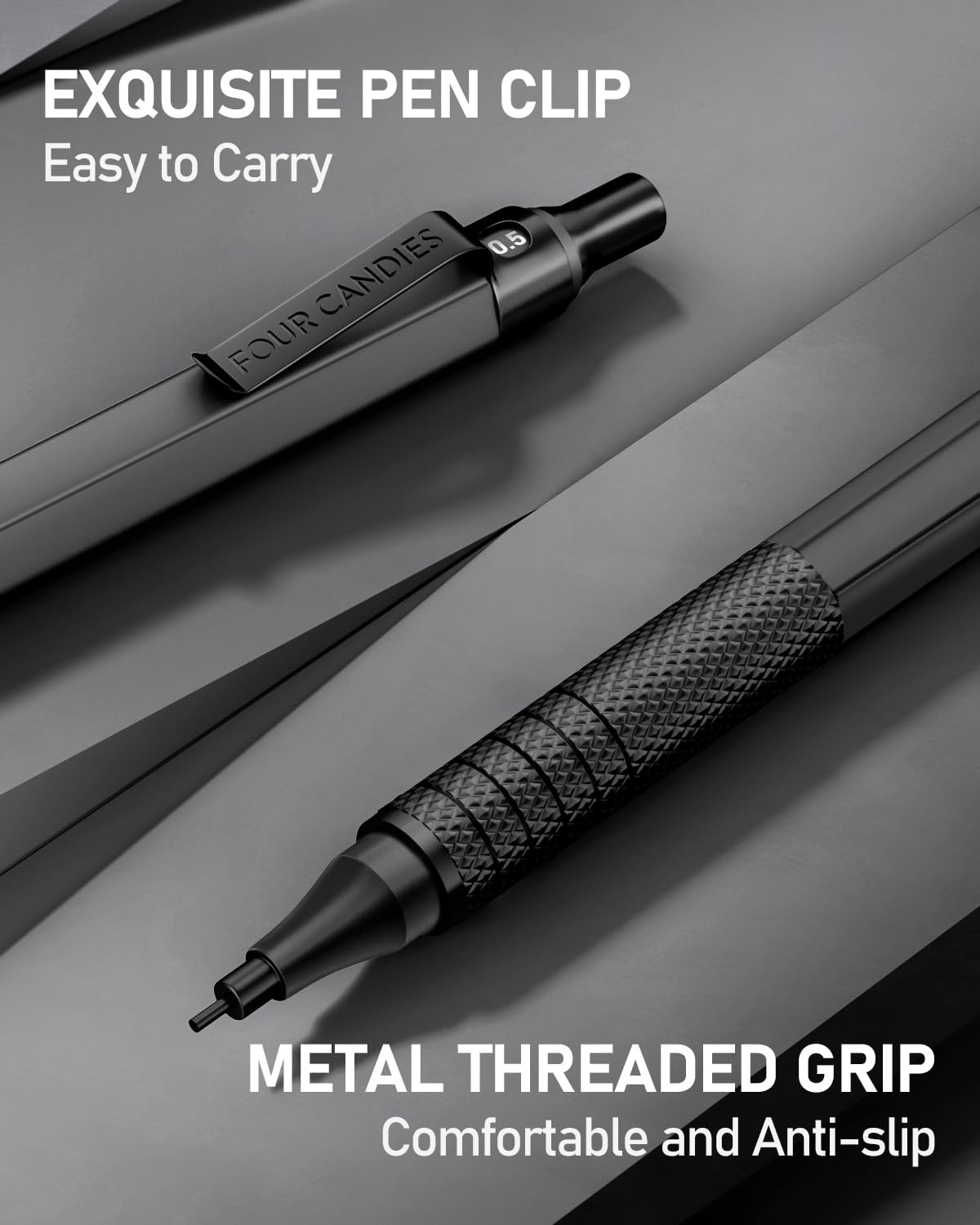 2PCS Metal Mechanical Pencils Set with Case, 0.5mm & 0.7 mm Artist Pencil wit…