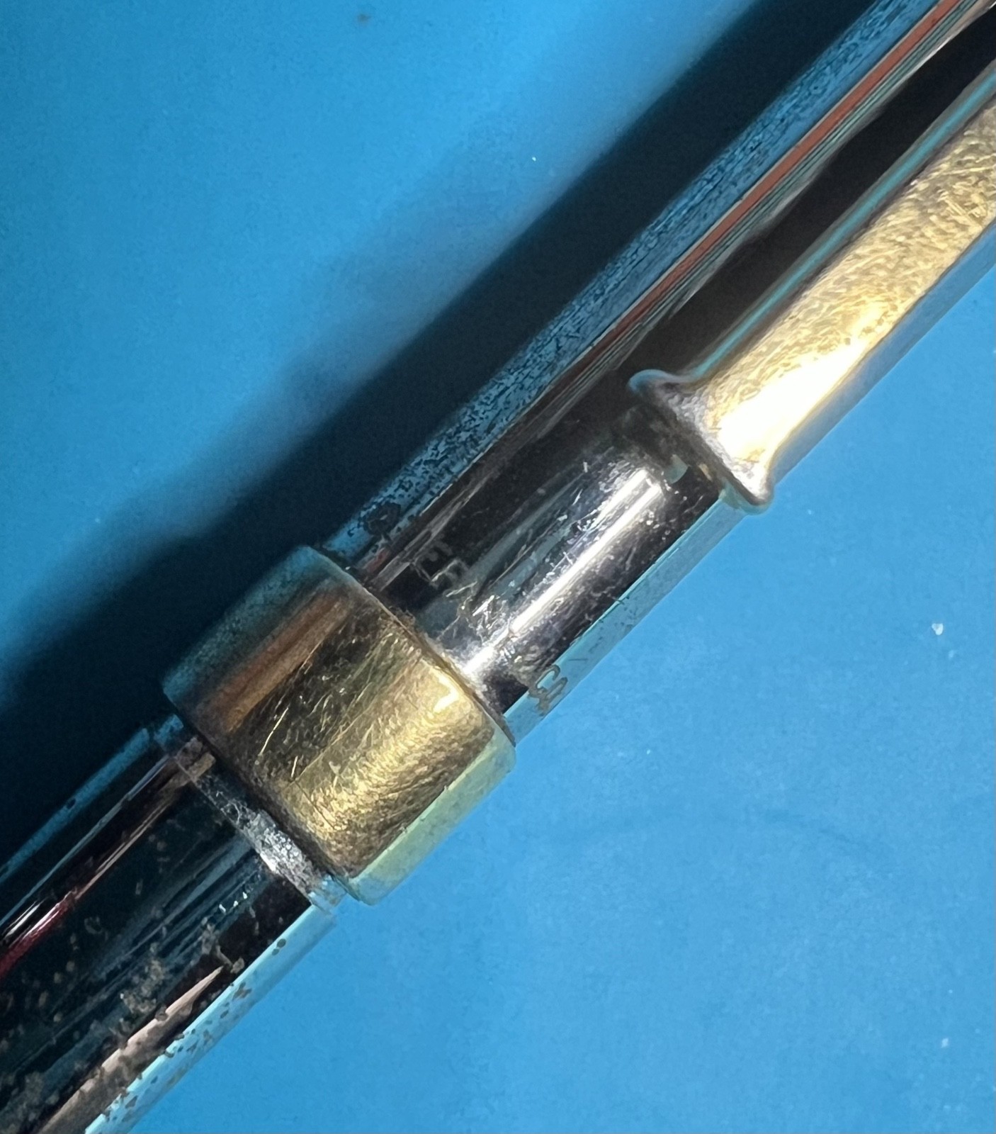 Vintage Tiffany & Co Mechanical Pencil Gold Tone Silver Tone Metal Body Estate