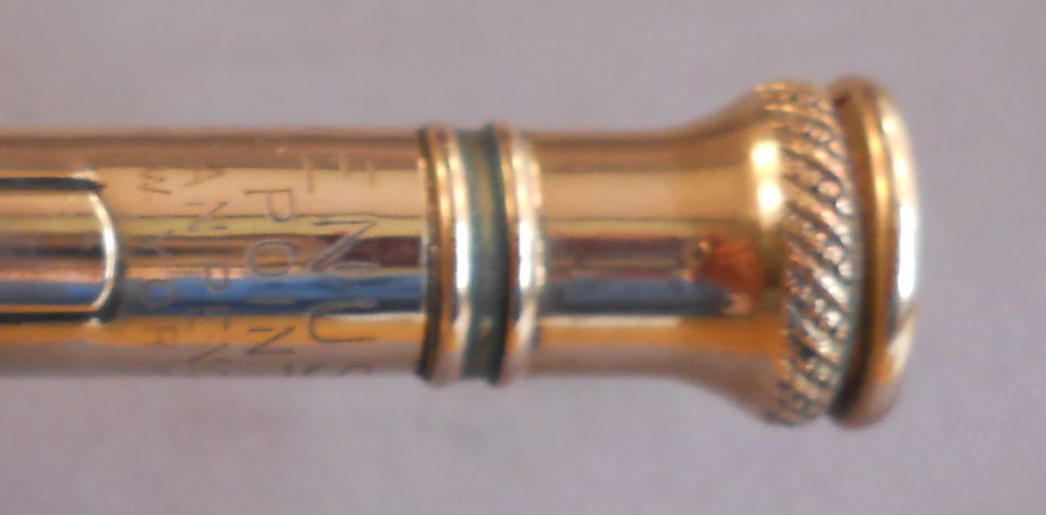 American Pencil Co. “Venus” Everpointed Gold Fill Pencil-working
