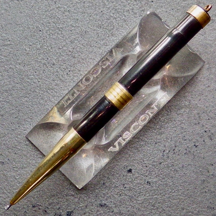 FREE US Ship•Serviced GOLD RINGTOP Mechanical Pencil•Tooled Gold•BHR•1.18mm Lead