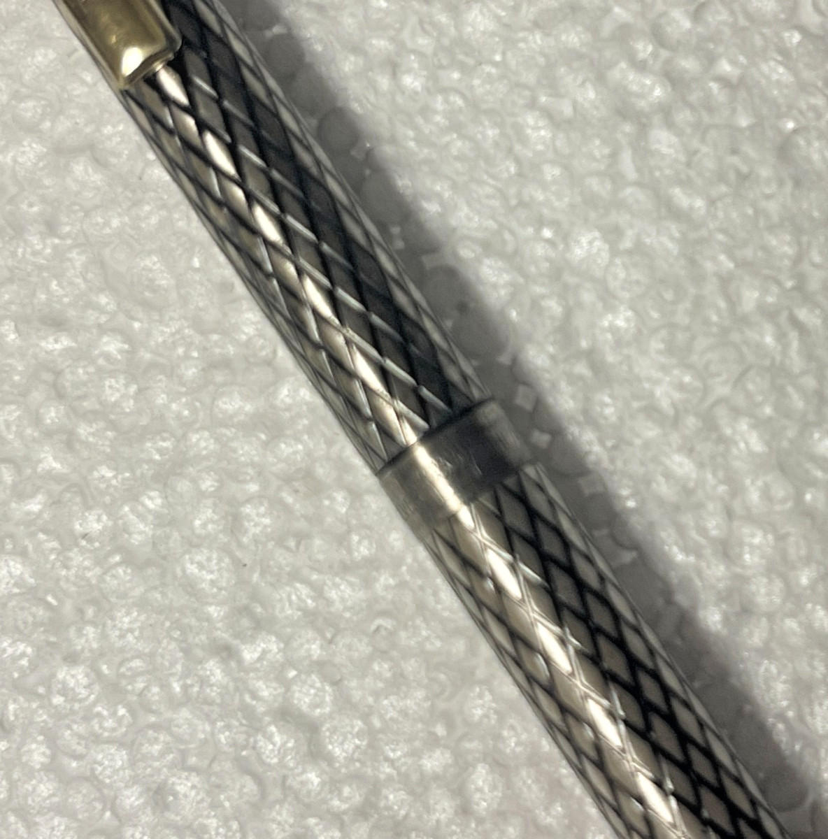 Vintage Sheaffer Imperial Sterling Silver Diamond Grid Mechanical Pencil Working