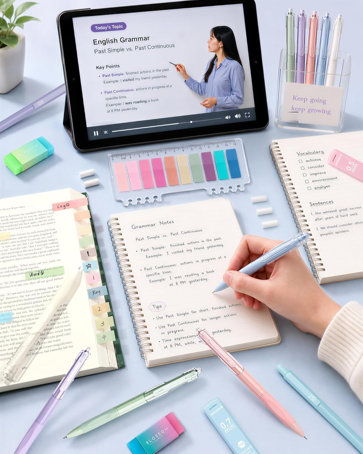 Cute Aesthetic School Supplies, Mechanical Pencils 0.5 & 0.7Mm with 240 Lead Ref