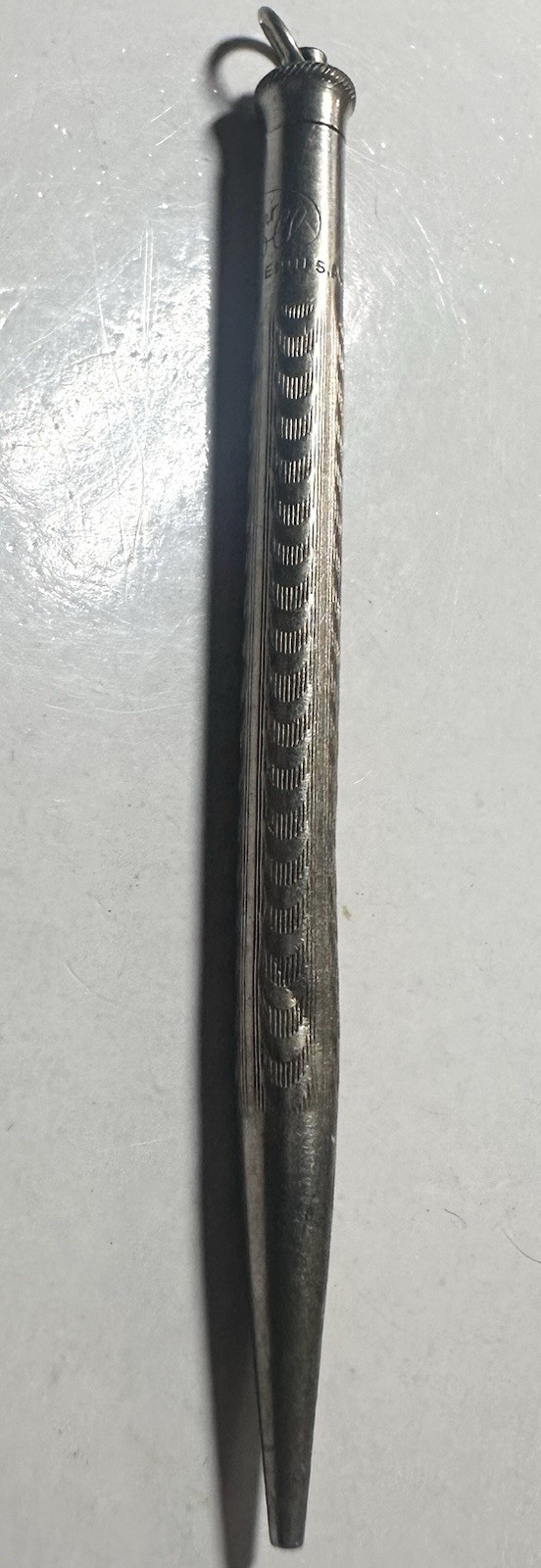 Vintage Ingersoll Redipoint Silver Ring Top Mechanical Pencil 1920s Fob