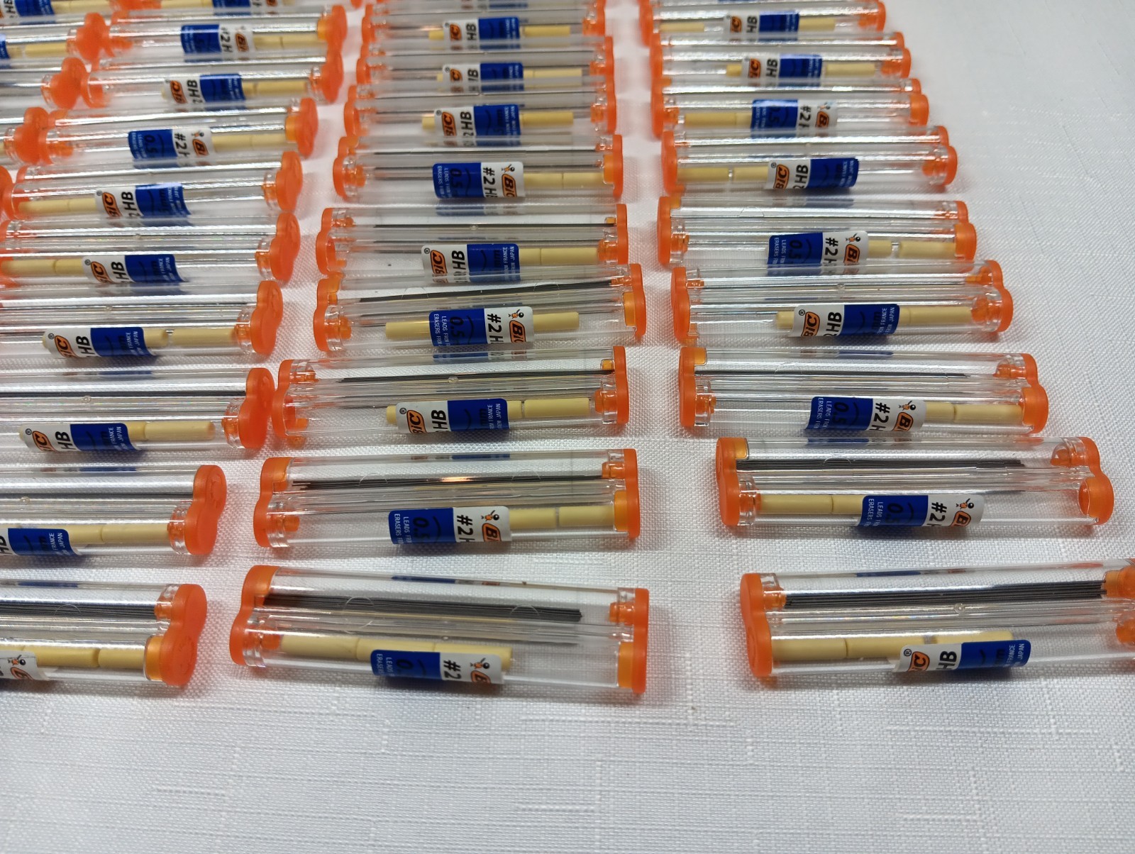 40 BIC Mechanical Pencil Lead Refill 0.5mm #2 HB Lead with Narrower Eraser
