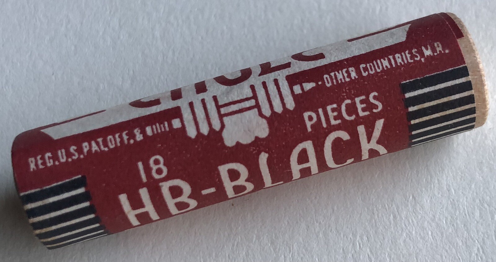 Vintage EAGLE Pencil Co. Mechanical Lead HB Black 1.18mm NOS 18pk Wood Tube USA