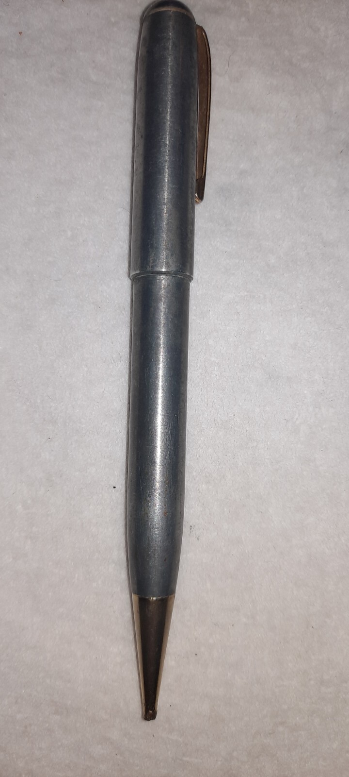 “SILVER KING” Aluminum Bodied/Polished Brass Trim Working Mechanical Pencil