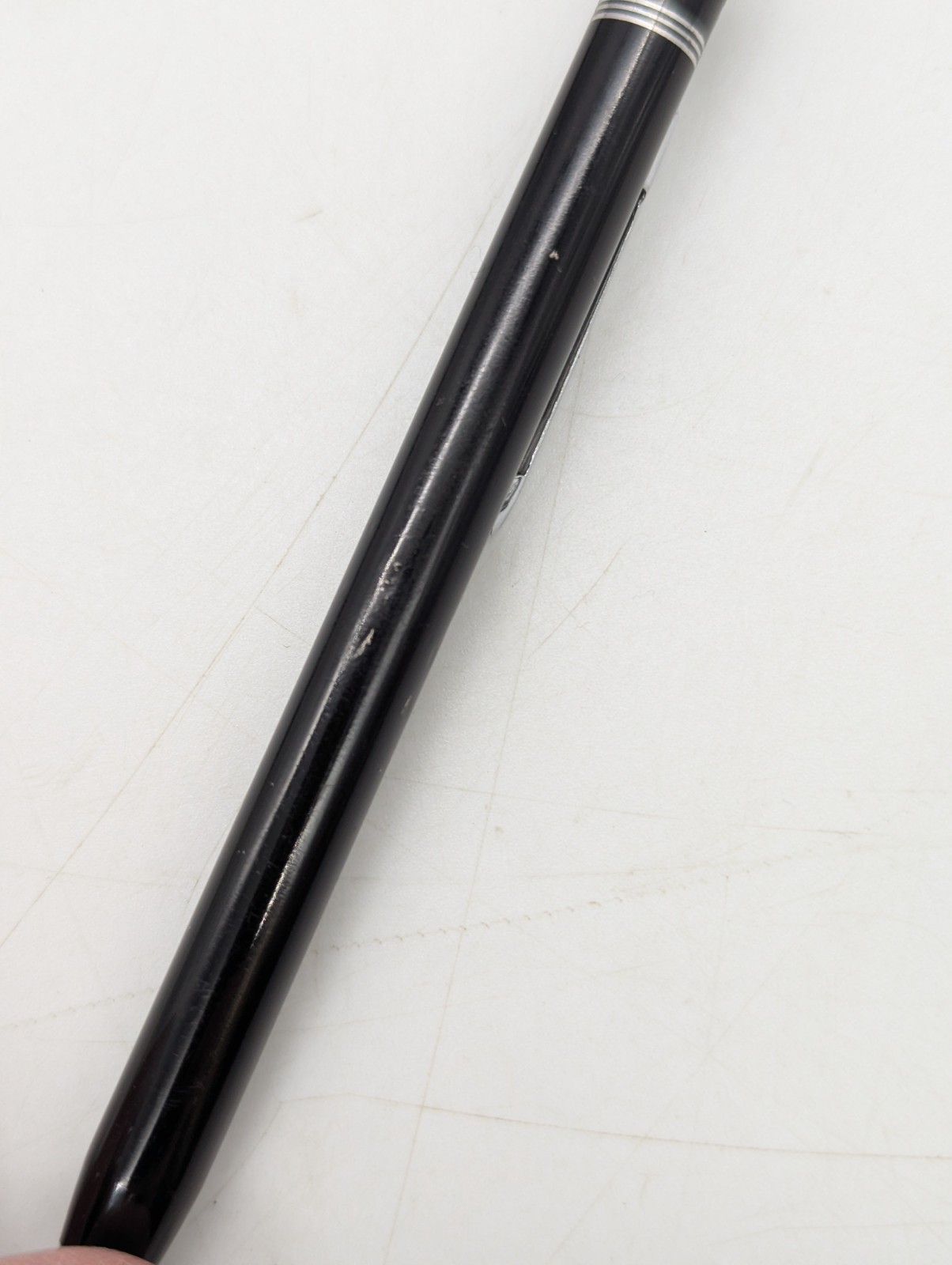 2 Vtg Wahl Eversharp Mechanical Pencils Black & Burgundy Gold Striped