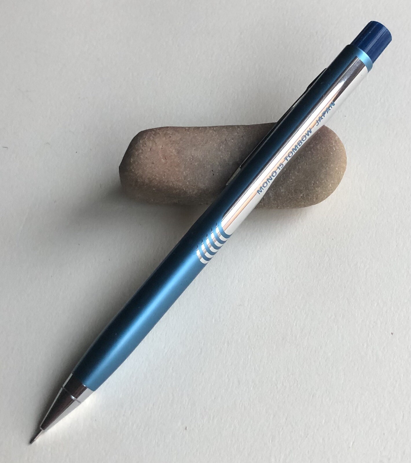 Vintage TOMBOW MONO 15 Mechanical Pencil .5mm Lead Sticker NOS Blue Japan